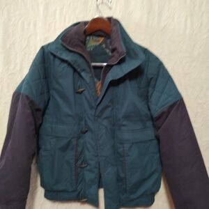 Expeditions Men's Teal and Gray Jacket size medium